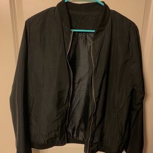 SHEIN Black Bomber Jacket